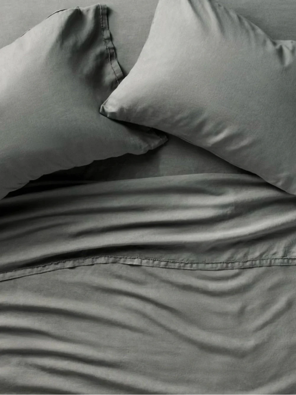 Full 100% Linen Sheet Set Dark Gray - Casaluna™